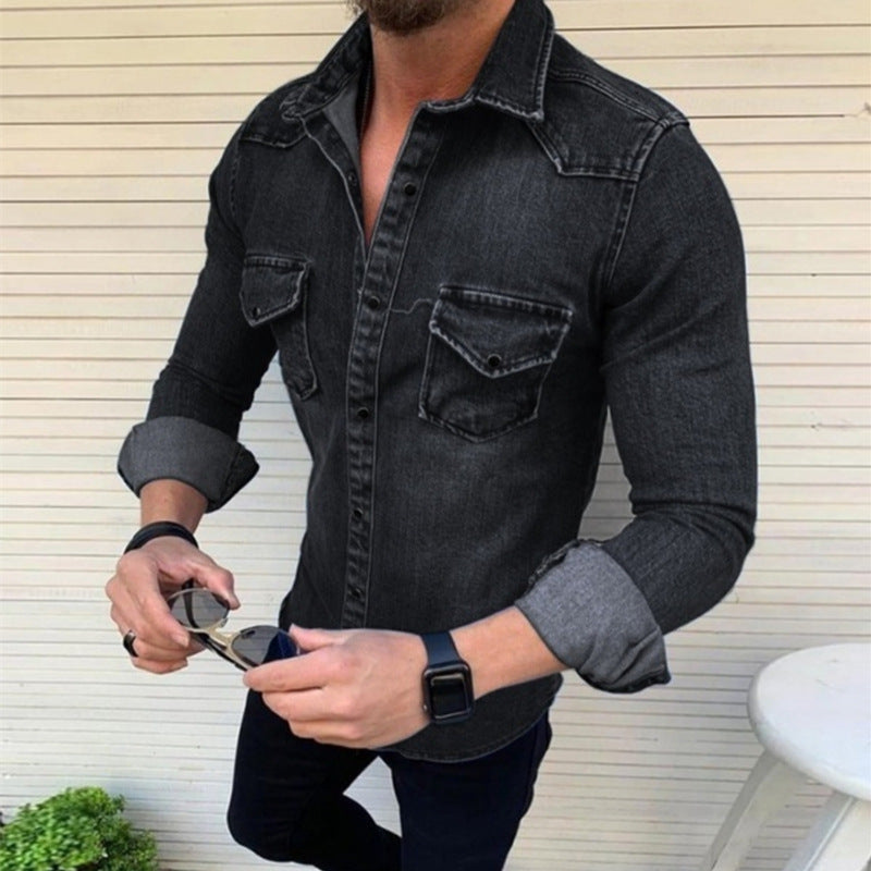 Herren Denim Hemd mit modernem Schnitt und praktischen Brusttaschen ModeGeist