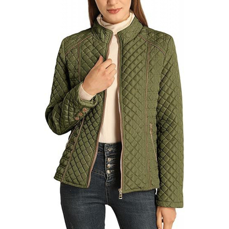 Damen gesteppte Freizeitjacke mit hohem Kragen ModeGeist