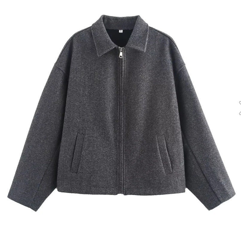 Damen modische cropped Wolljacke ModeGeist
