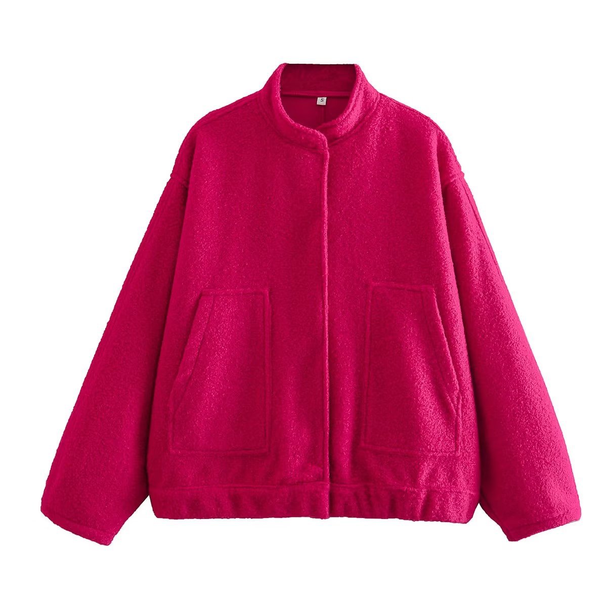 Damen Oversized Wolljacke im schlichten Design ModeGeist