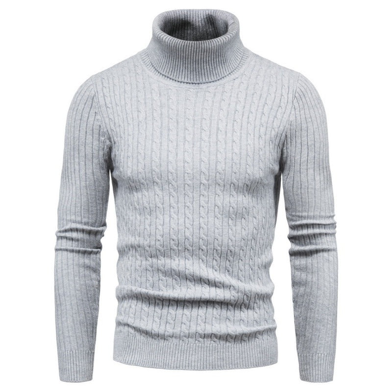 Herren Rollkragenpullover mit Zopfmuster ModeGeist