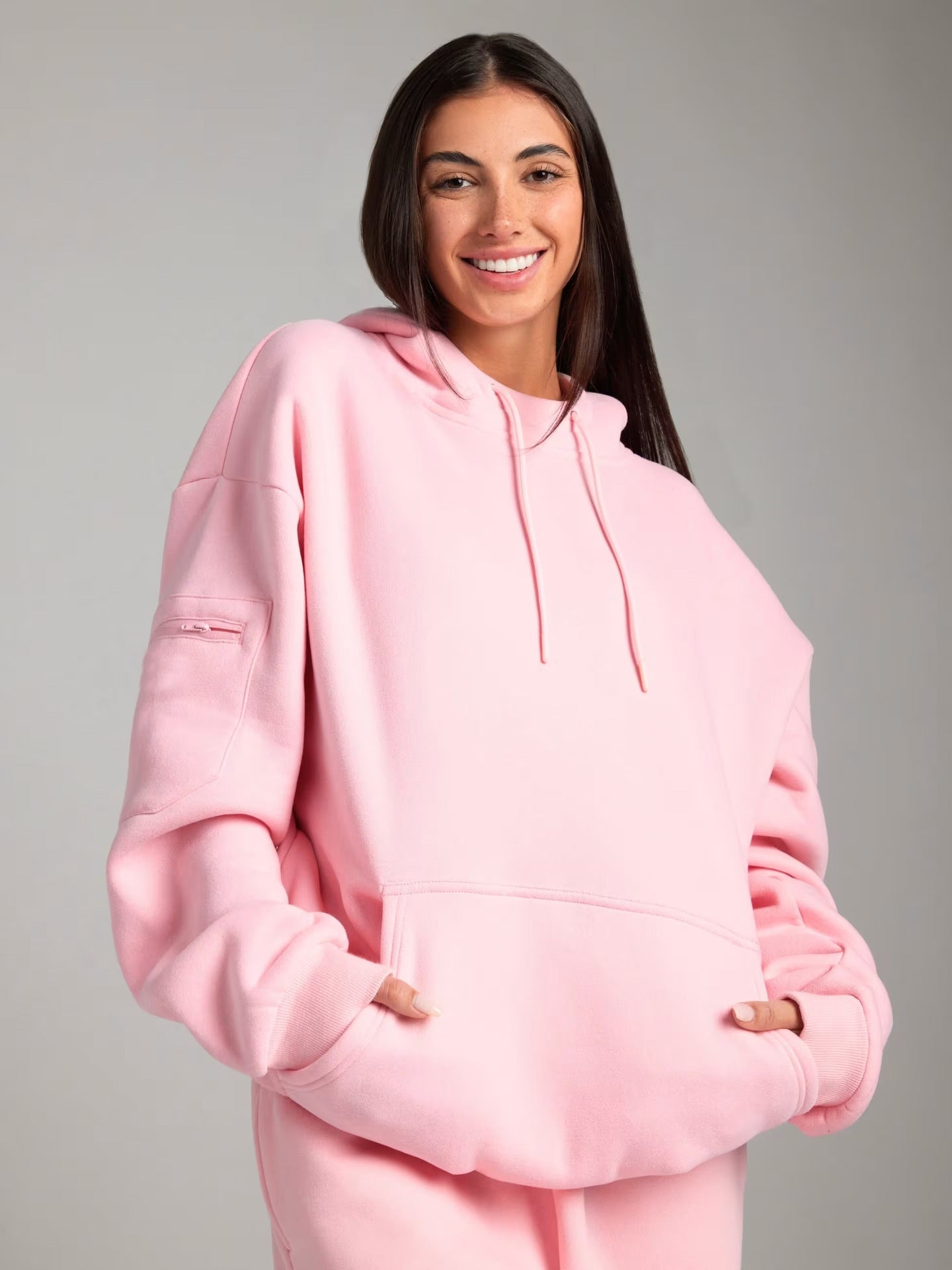 Damen entspannender Hoodie mit integrierter Schlafaugenmaske ModeGeist