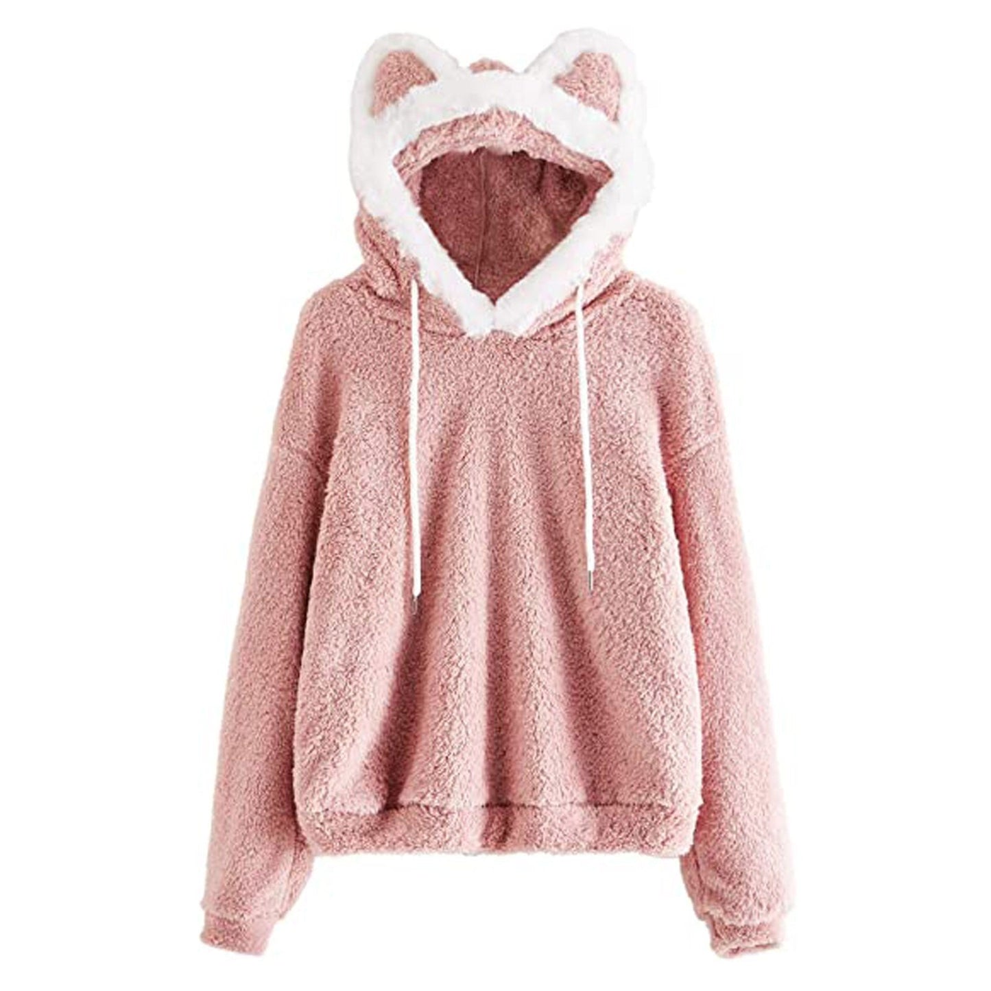 Damen Gemütlicher Kapuzenpullover mit süßem Ohren-Design und kuscheligem Fleece ModeGeist