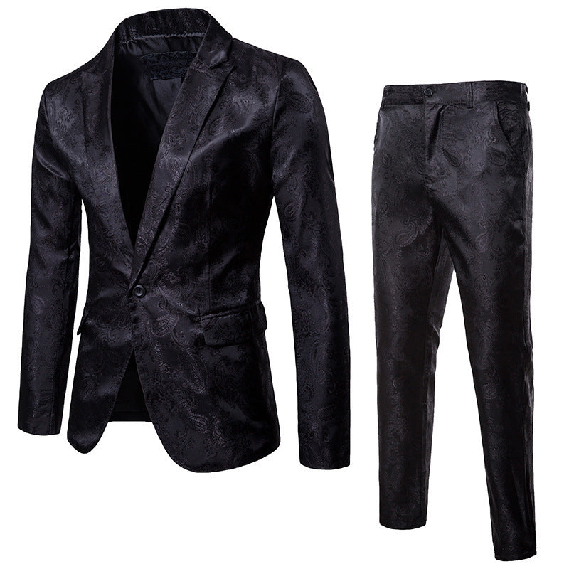 Herren elegantes Anzug-Set mit feinem Paisleymuster ModeGeist