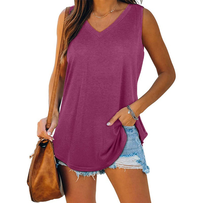 Modegeist Damen Langarmshirt, V-Ausschnitt, lockerer Schnitt, mit Taschen