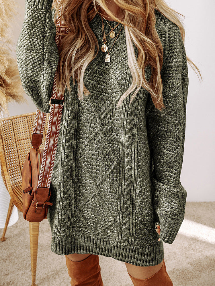 ModeGeist | Übergröße Gestricktes Sweatkleid für Damen