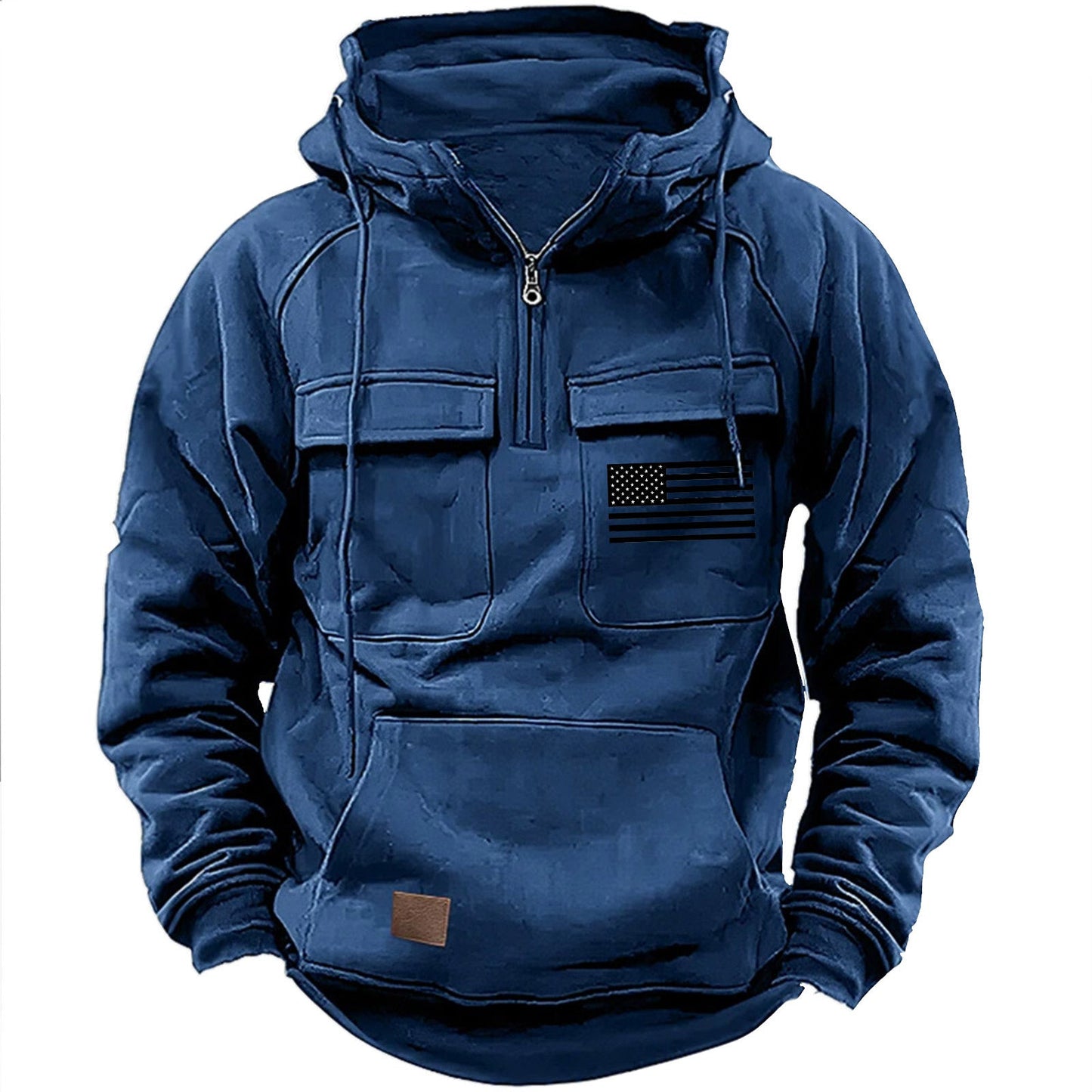 Herren praktische Kapuzenpullover mit zahlreichen Taschen ModeGeist