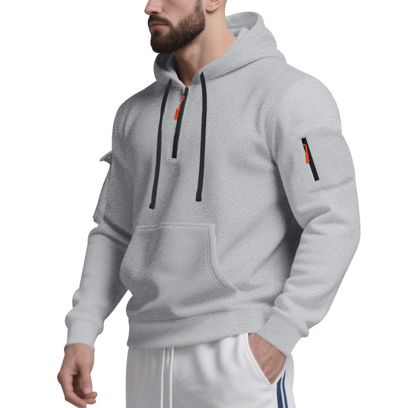 Herren Sport Hoodie mit praktischem Reißverschluss und seitlichen Taschen ModeGeist