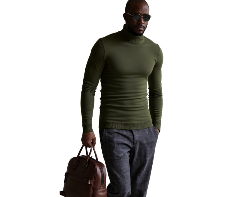 Herren rollkragen pullover mit feiner Struktur ModeGeist