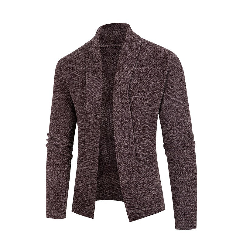 Herren Strickjacke mit modernem Schalkragen und feinem Strukturmuster ModeGeist