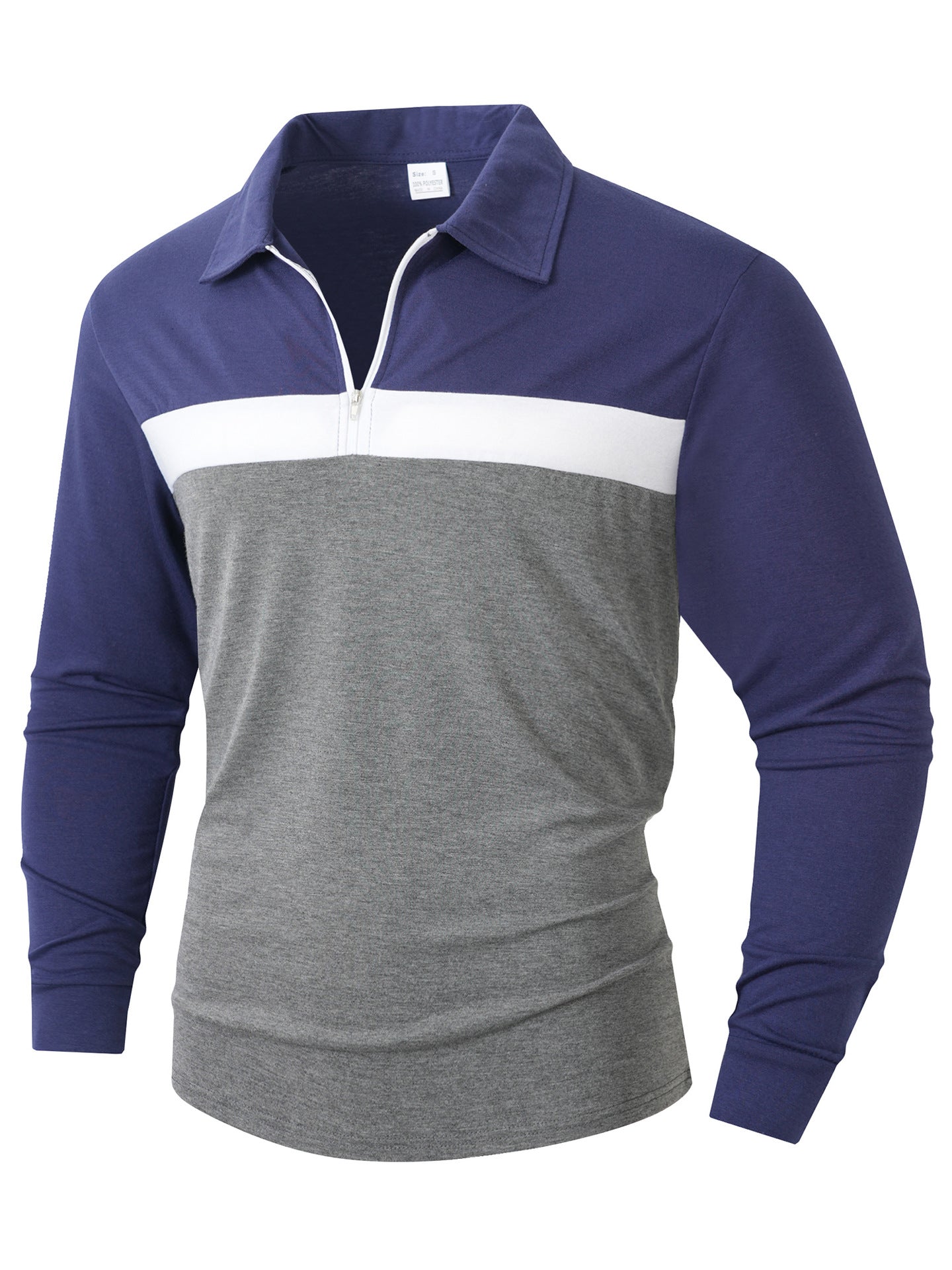 Herren Sportliches Langarmshirt mit Reißverschluss ModeGeist