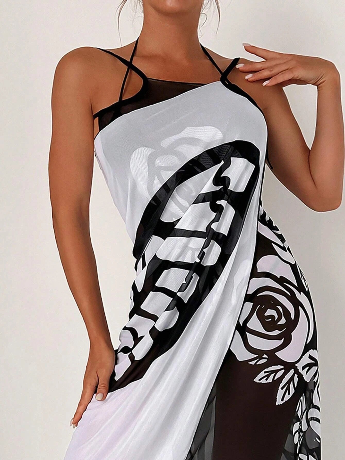 Modisches Damen-Schwimmbadkleid mit Blumenmuster