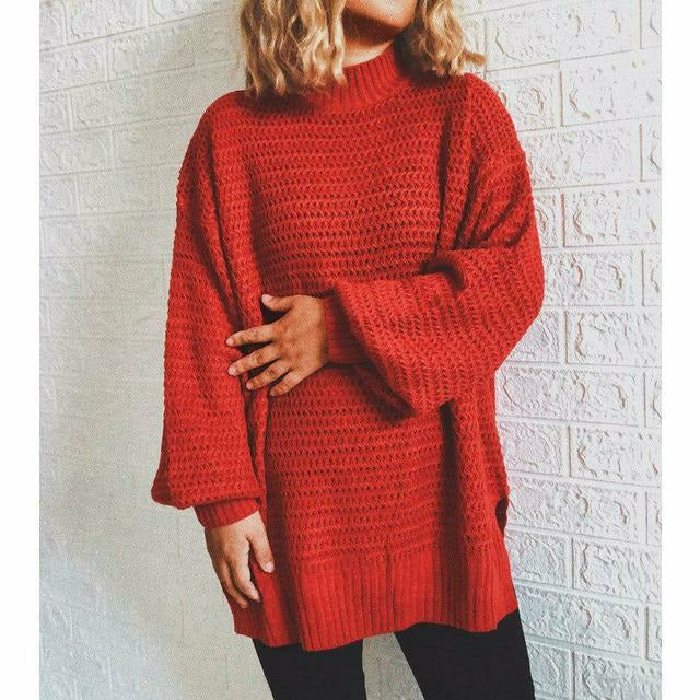 ModeGeist | Fester Strickpullover mit Geripptem Muster