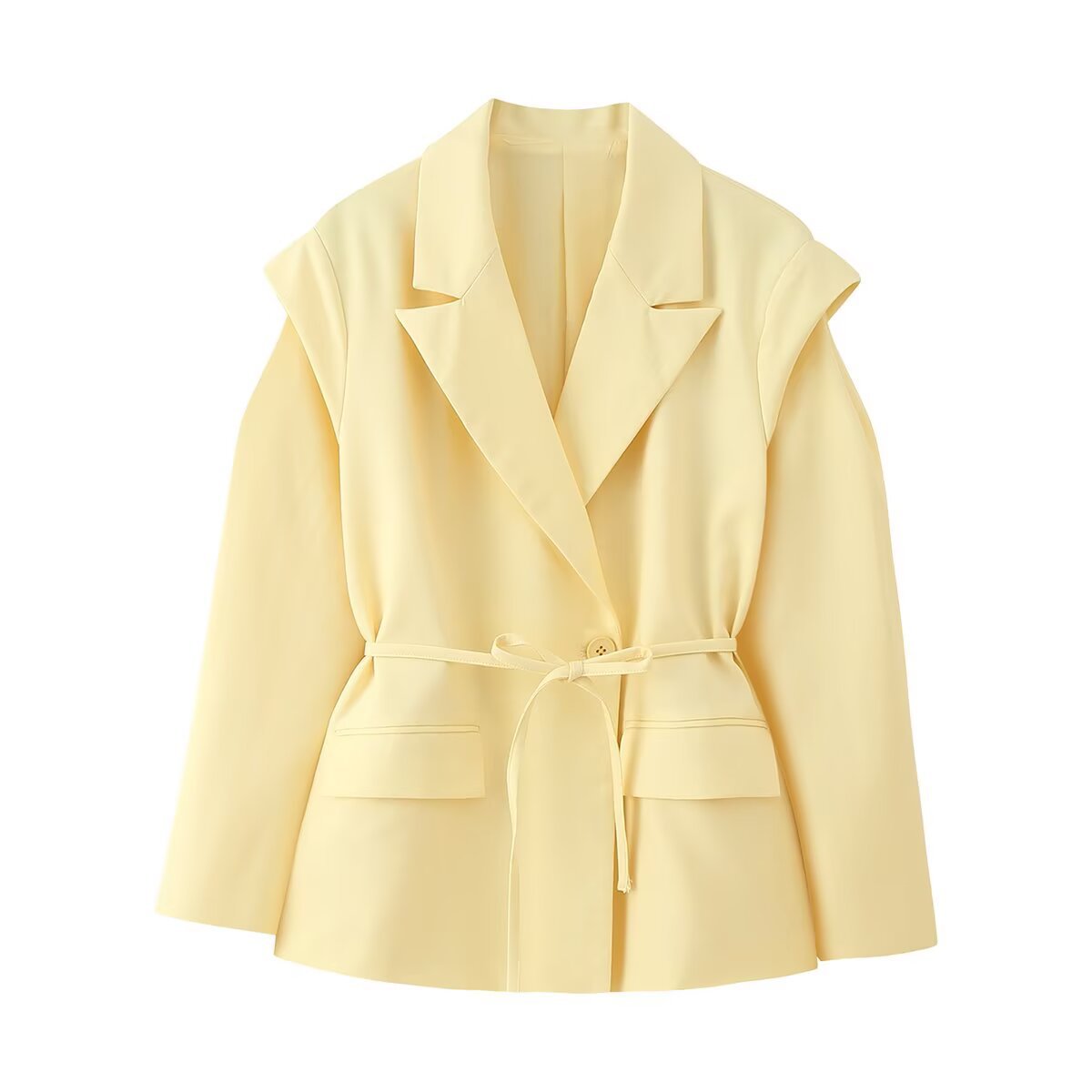Damen eleganter Oversized-Blazer mit Gürteldetail ModeGeist