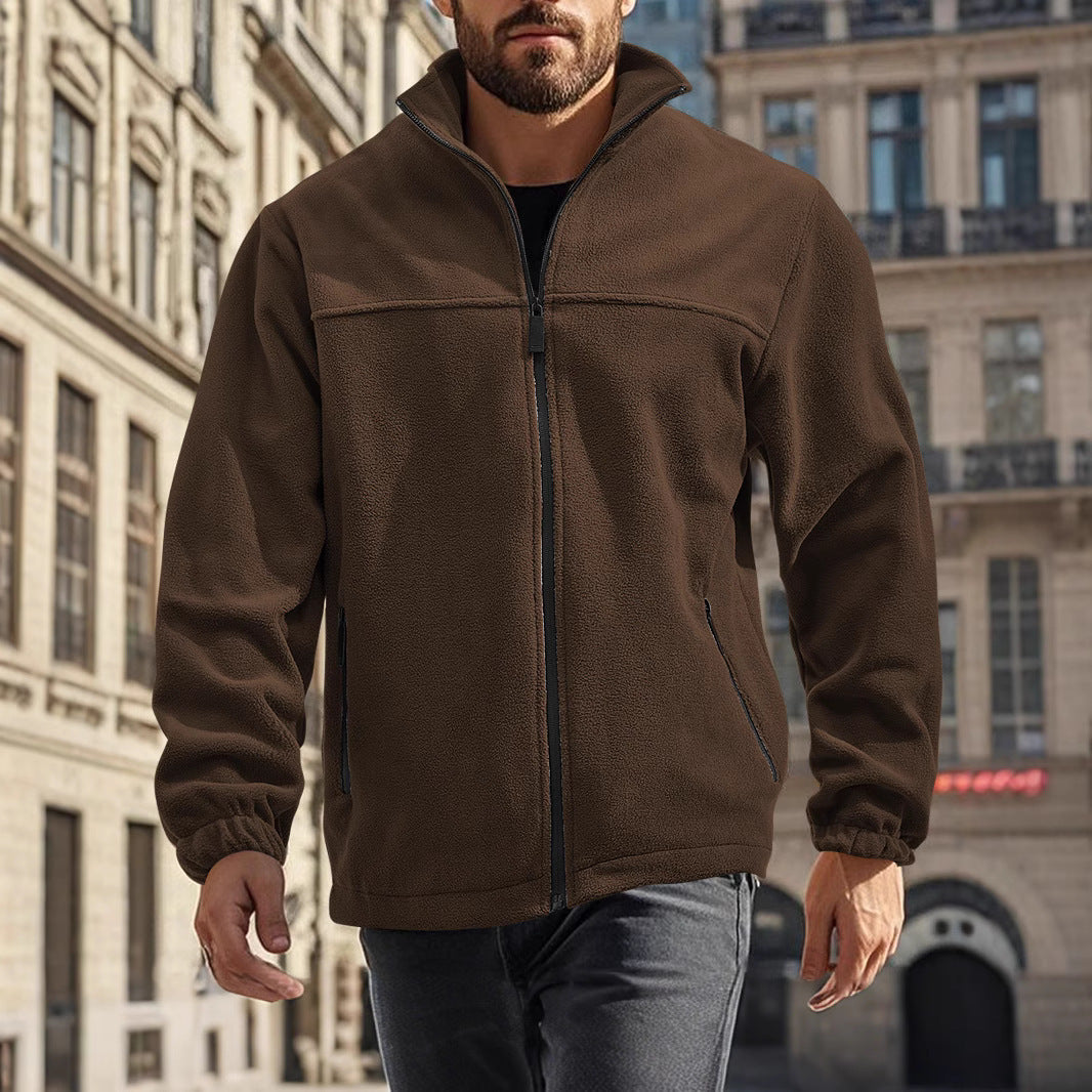 Herren Fleecejacke mit hohem Kragen ModeGeist