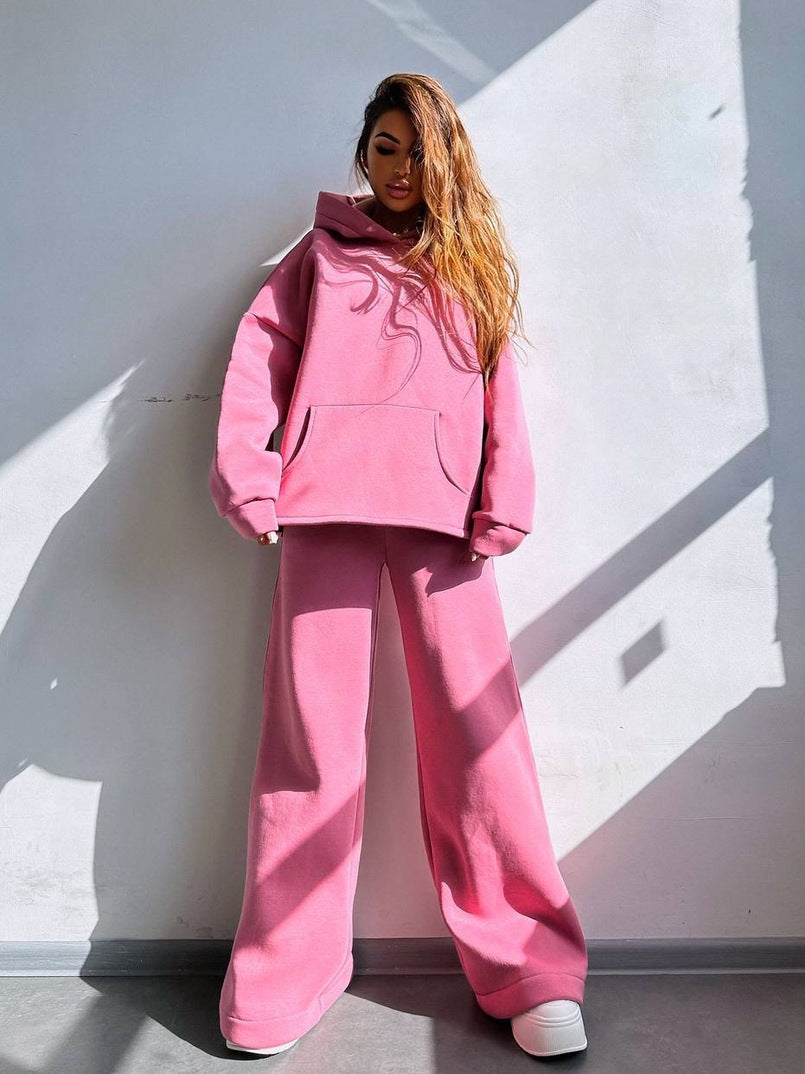 Damen Cooles Oversized Hoodie und weite Freizeithose ModeGeist