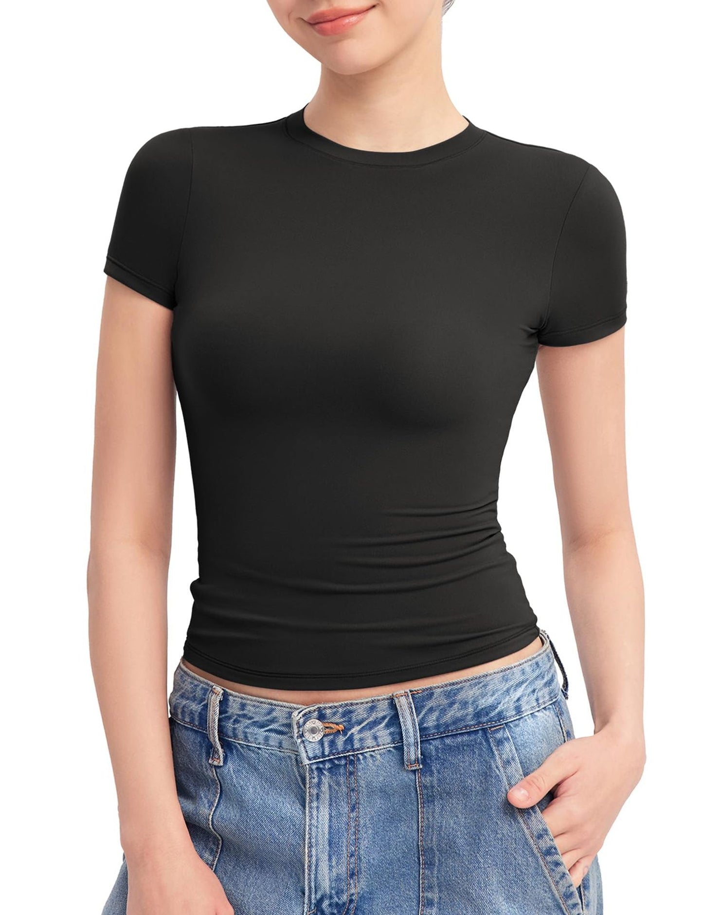 Damen Figurbetontes T-Shirt ModeGeist