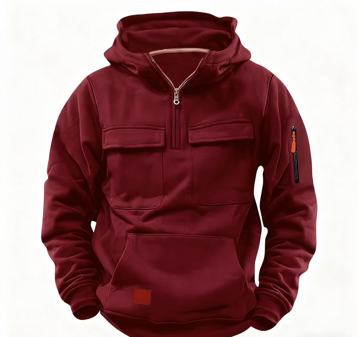 Herren funktionale Kapuzenjacke mit Reißverschluss und praktischen Taschen ModeGeist
