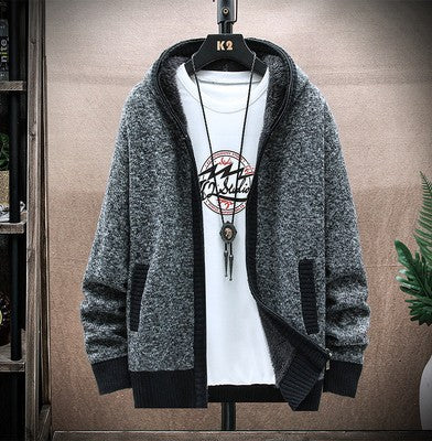 Herren Strickjacke mit asymmetrischem Reißverschluss und praktischen Taschen ModeGeist
