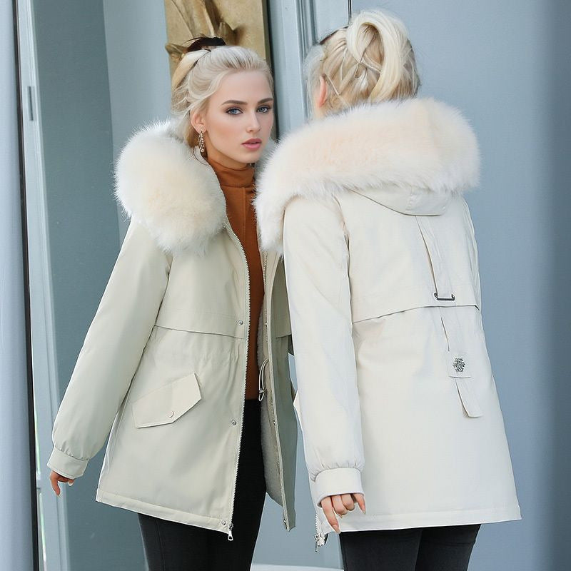 Damen isolierter Winterparka mit luxuriösem Kunstfellkragen und wärmendem Innenfutter ModeGeist