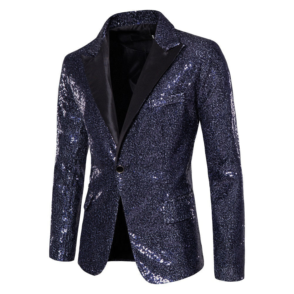 Herren schimmernder Pailletten Blazer ModeGeist