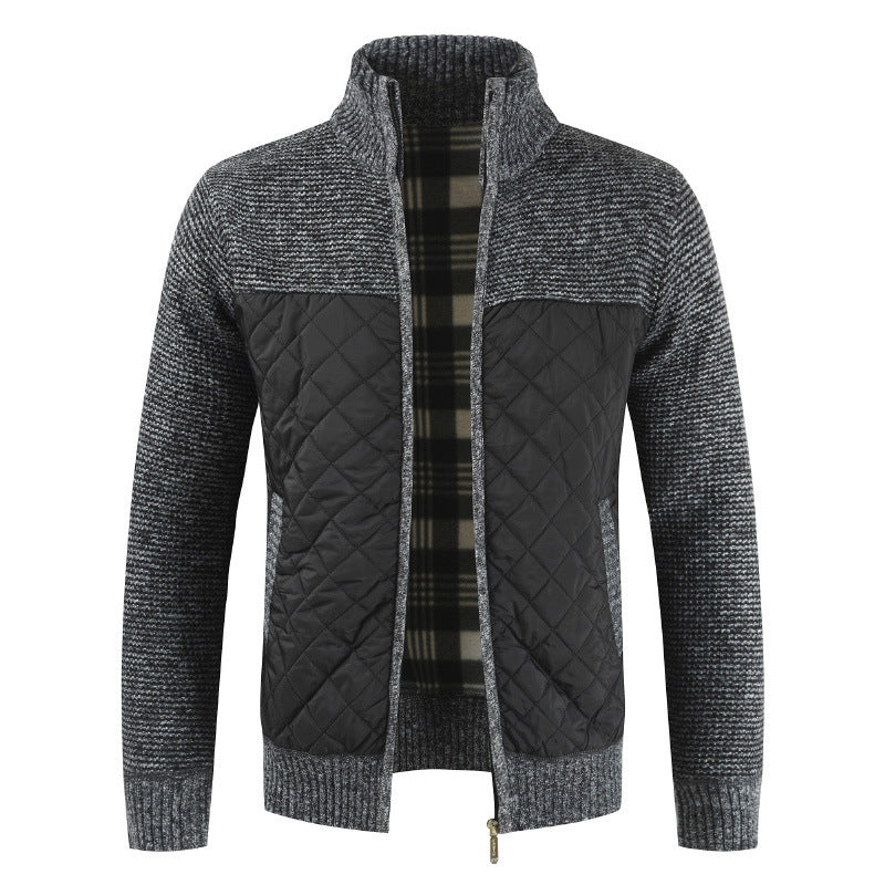 Herren Steppjacke mit Strickdetails ModeGeist