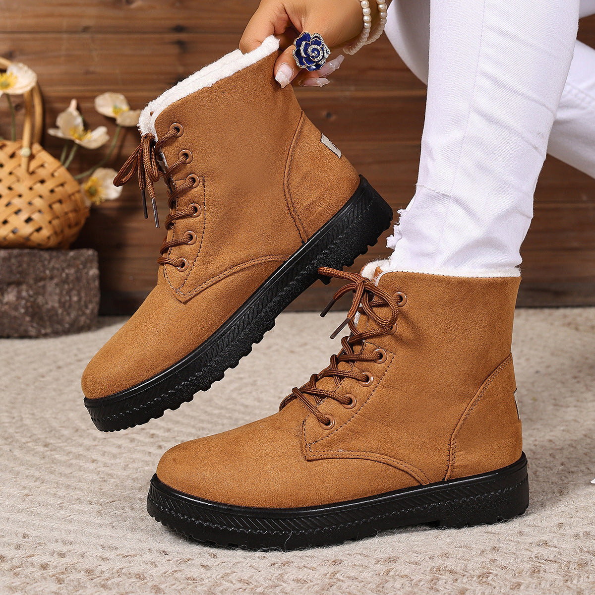 Damen Warm gefütterte Winterstiefel ModeGeist