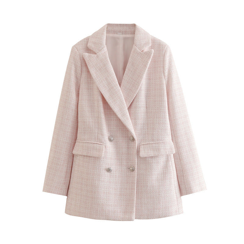 ModeGeist | Blazer Weinlese Doppelreiher Mantel