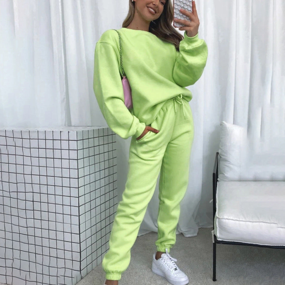 Damen angesagtes Oversized Loungewear-Set aus weichem Fleece ModeGeist