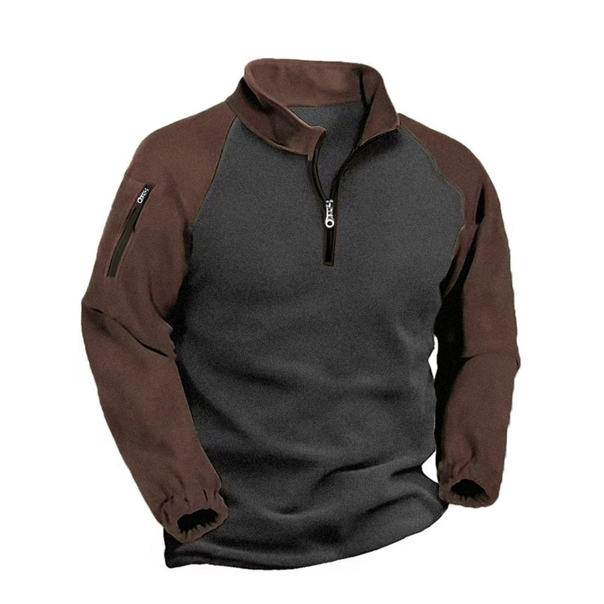 Herren funktionale Fleecejacke mit Stehkragen und Reißverschluss ModeGeist