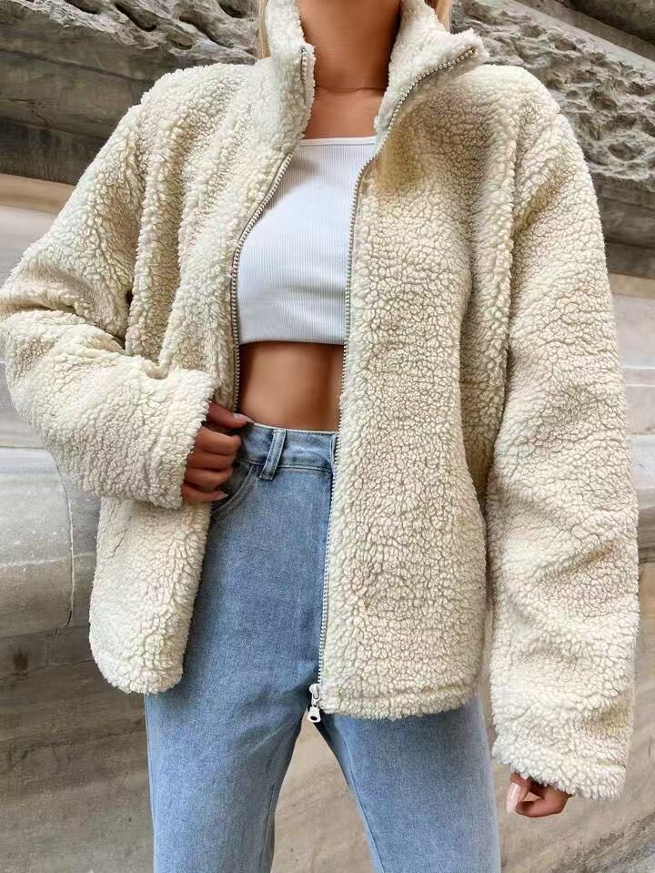 Damen kuscheliger Fleece-Jacke ModeGeist