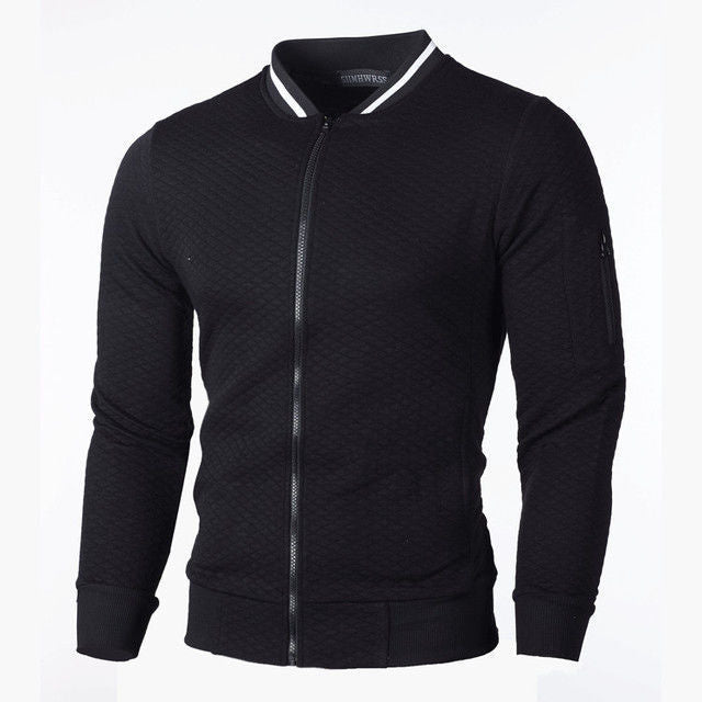 Herren Sweatjacke mit hochwertiger Struktur und sicherer Reißverschlusstasche ModeGeist