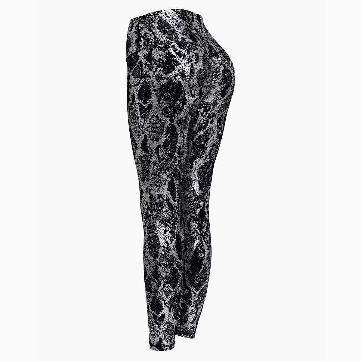 Damen Sportleggings im Schlangenprint mit hohem Bund ModeGeist