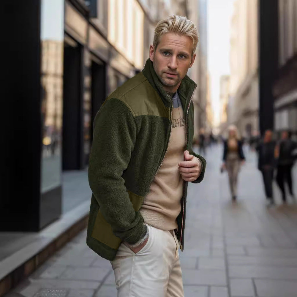 Herren kuschelige und elegante Fleecejacke ModeGeist