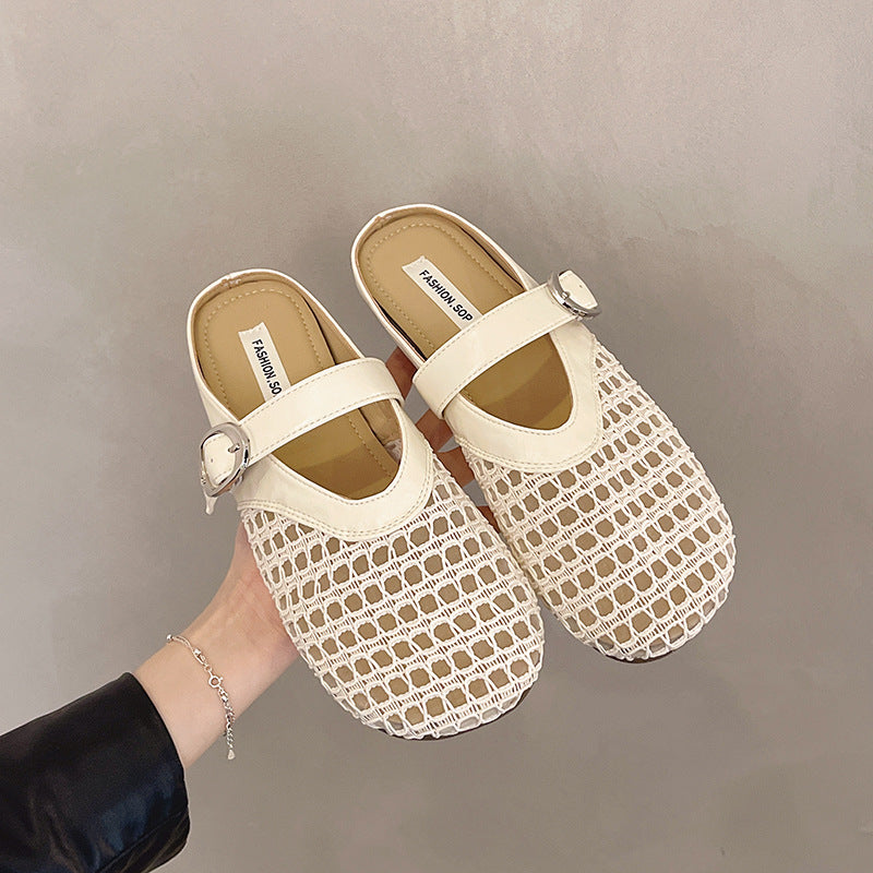 Bequeme Damen-Clogs mit modischem Netz-Design und verstellbarem Riemen von MODEGEIST