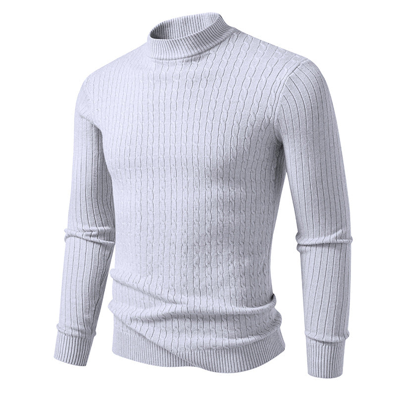 Herren Rollkragenpullover mit strukturiertem Zopfdesign ModeGeist