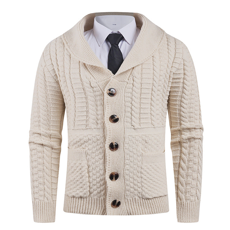 Herren Strickjacke mit modernem Schalkragen und praktischen Knöpfen ModeGeist