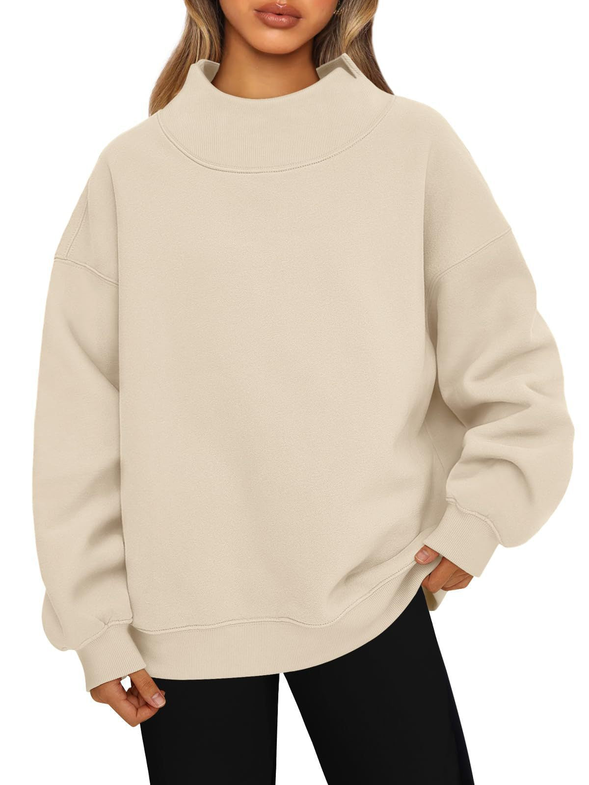 Damen Hochwertiger Stehkragen-Sweater ModeGeist