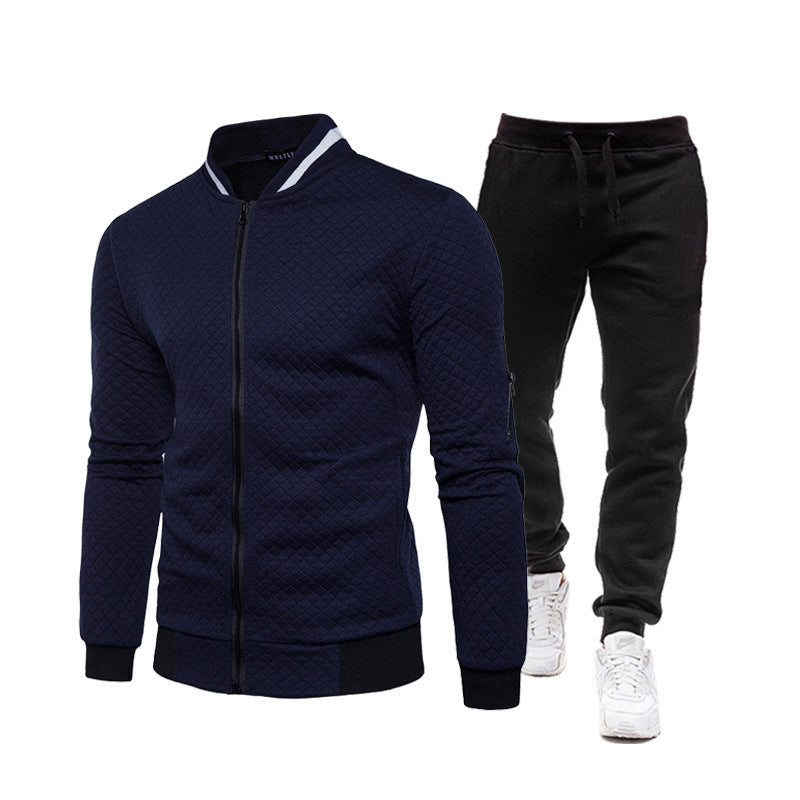 Herren modische Trainingsjacke mit Stehkragen und Sporthose ModeGeist