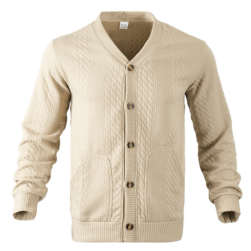 Herren Strickjacke mit hochwertigem Strukturmuster und modernen Knöpfen ModeGeist
