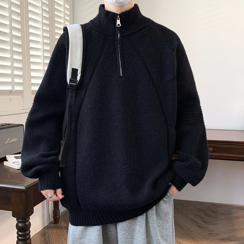 Damen Kapuzenpullover mit hohem Kragen und praktischem Reißverschluss ModeGeist