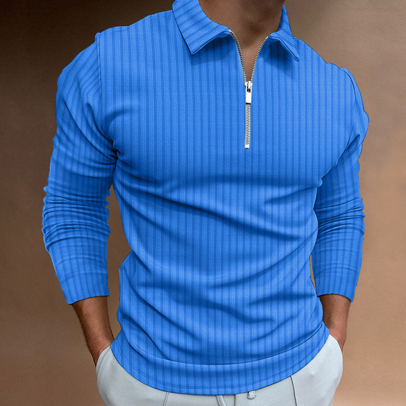 Herren modischer Poloshirt mit Reißverschluss ModeGeist