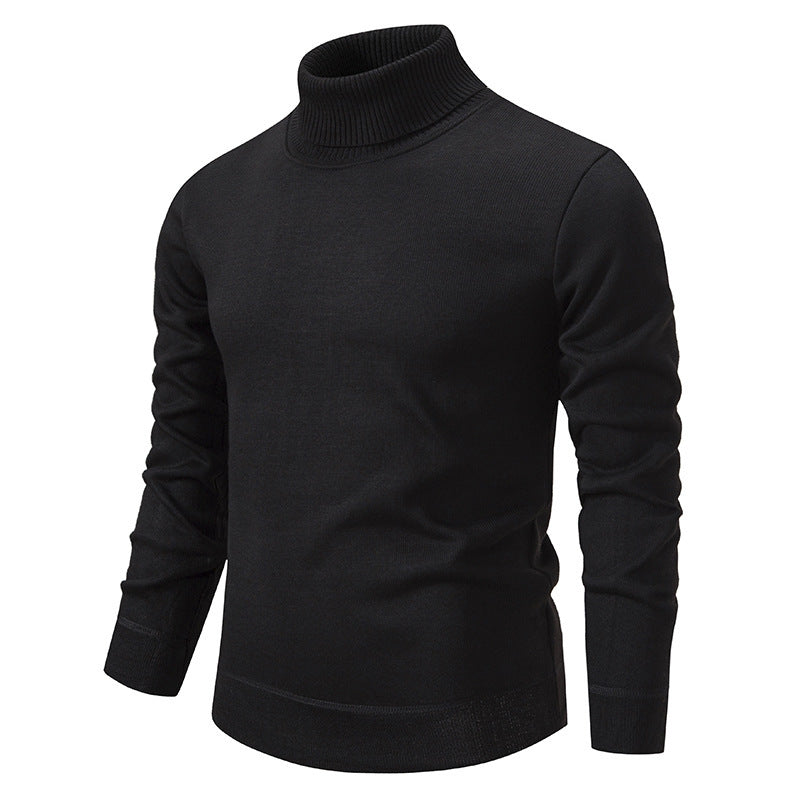 Herren Rollkragenpullover aus weichem Strick mit strukturiertem Design ModeGeist