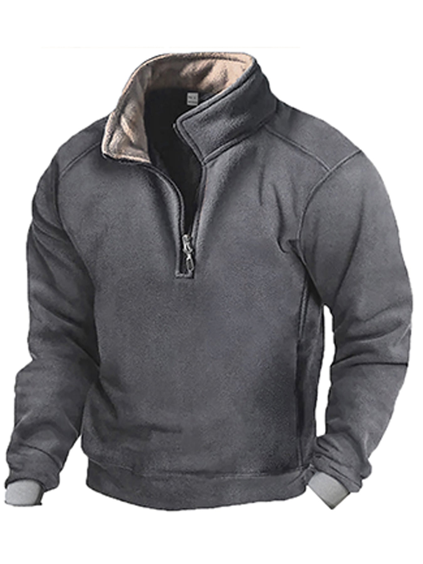 Herren Fleece Sweatshirt mit Stehkragen ModeGeist