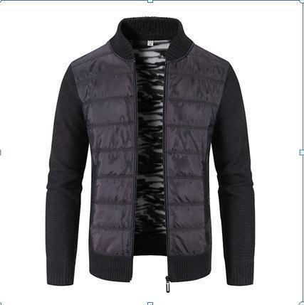 Herren Casual Übergangsjacke mit gestepptem Design und Strickdetails ModeGeist