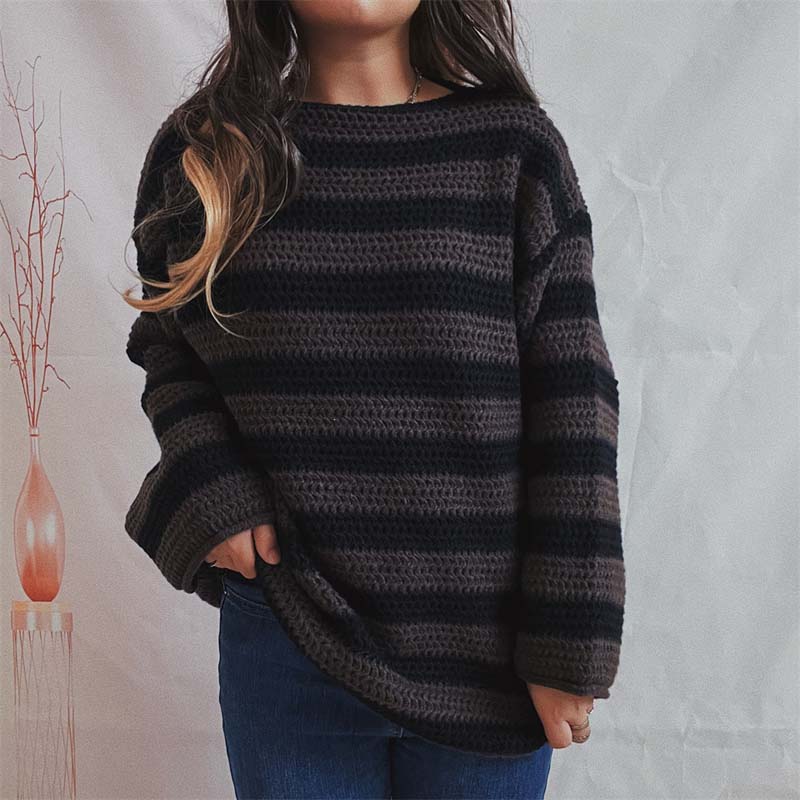 ModeGeist | Gestreifter Strickpullover Mit Sanften Farben
