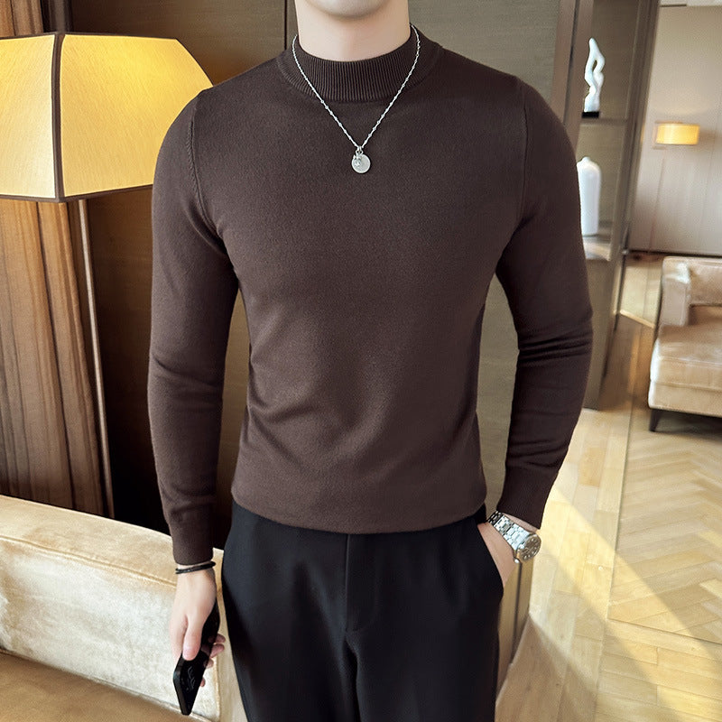 Herren modischer Pullover mit hohem Kragen und eleganter Passform ModeGeist