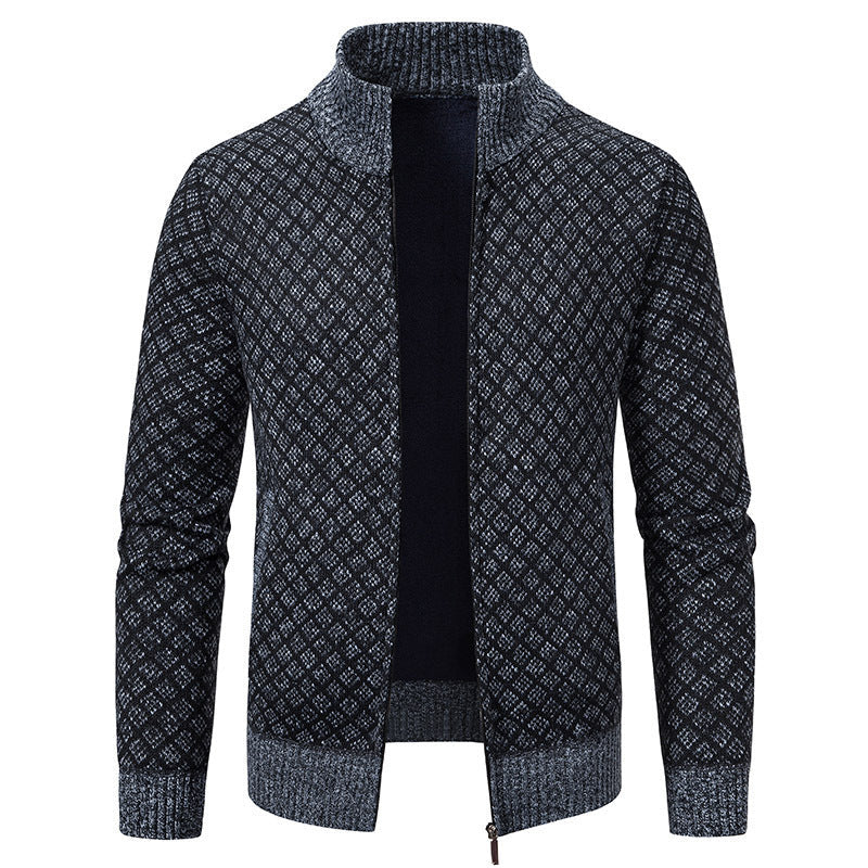 Damen elegante Strickjacke mit Stehkragen ModeGeist
