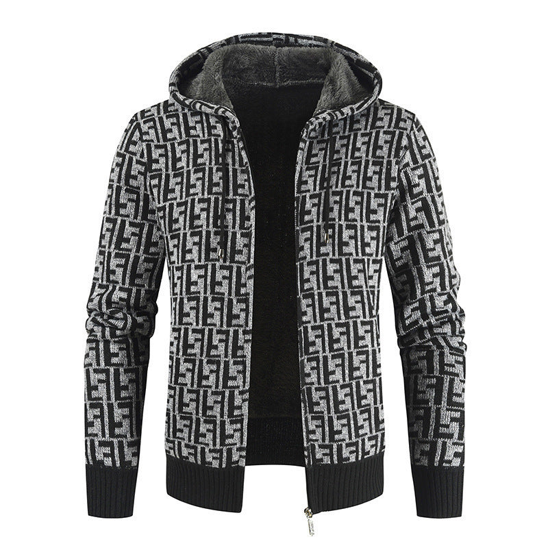 Herren Warm gefütterte Kapuzenjacke ModeGeist