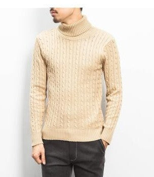 Herren modischer Rollkragenpullover mit strukturierter Strickoptik ModeGeist